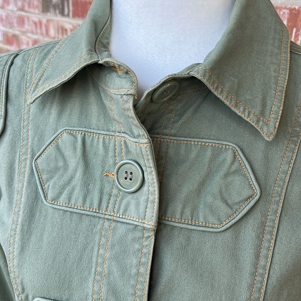 Vintage Tulle jacket Size L True Sage Green color- exc like new condition - Picture 3 of 16